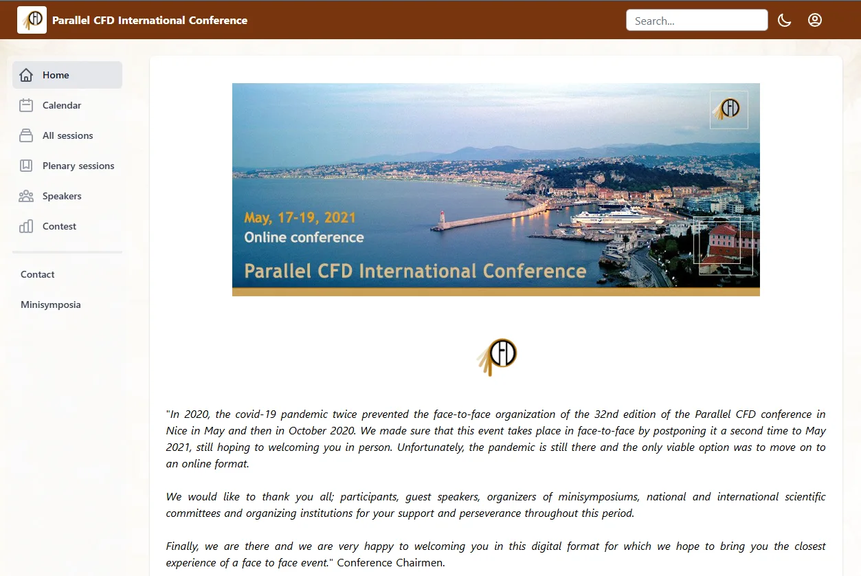 ParCFD: conference page running on Amphi